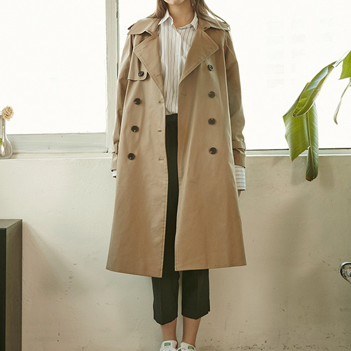 SPRING COATING COTTON TRENCH COAT_BEIGE,DCL스토어,RYUL+WAI (Woman)
