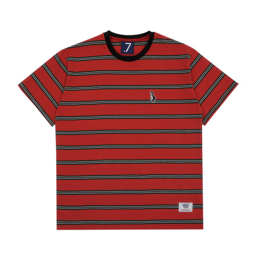 LUCCI STRIPE TEE_red,DCL스토어,DSCA (Unisex)