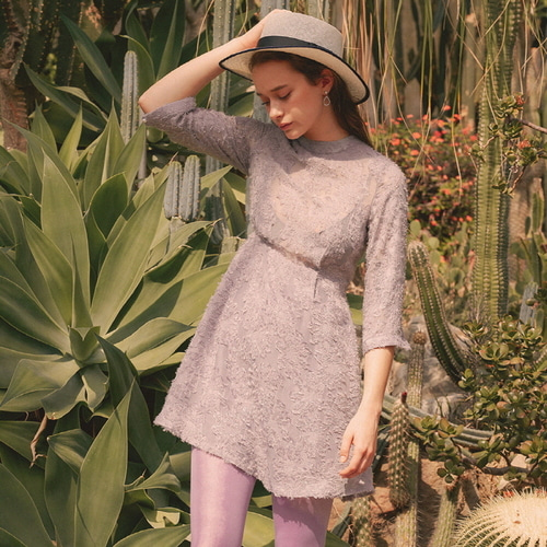 바이탈싸인 Fluffy sheer dress-violet,DCL스토어,VITAL SAIGN (Woman)