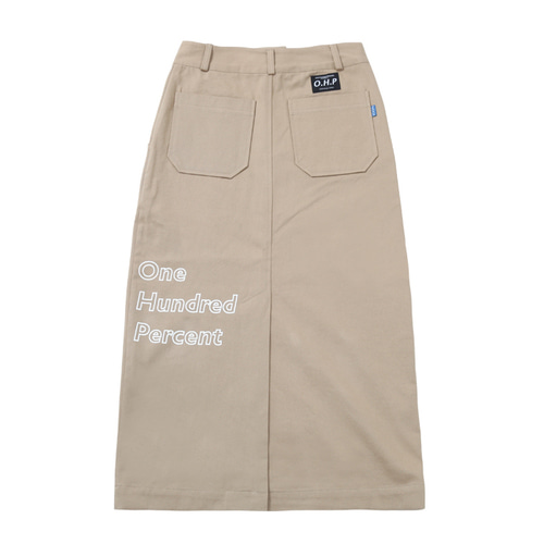 원헌드레드퍼센트 Cotton Long skirt_beige,DCL스토어,O.H.P (unisex)
