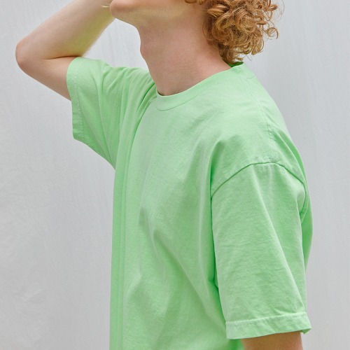 텐모어 베이직 피그먼트 티셔츠(네오그린),DCL스토어,TEN MORE (man)