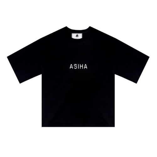 아시하 Taegeuk Banding 1/2 T-shirts Black,DCL스토어,ASIHA(unisex)