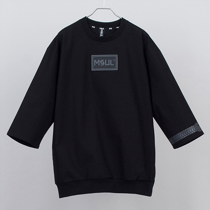 RUBBER 3/4 SLEEVES T_BLACK,DCL스토어,MSUL (Unisex)