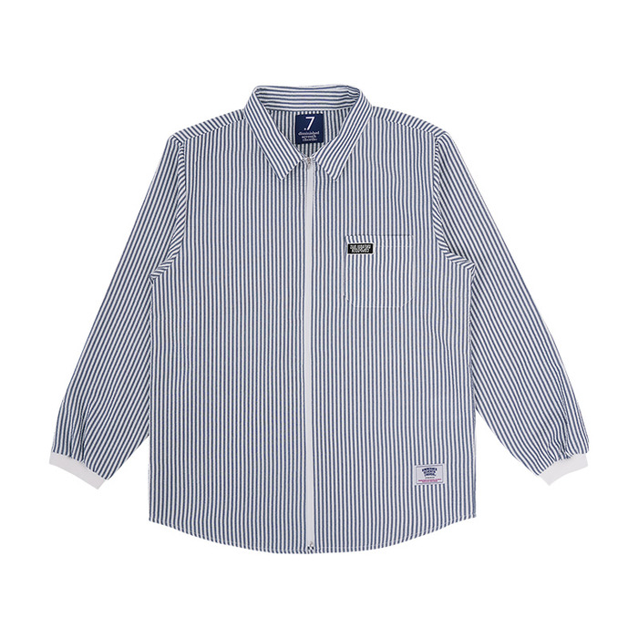 Pin stripe long sleeve shirts_blue,DCL스토어,DSCA (Unisex)
