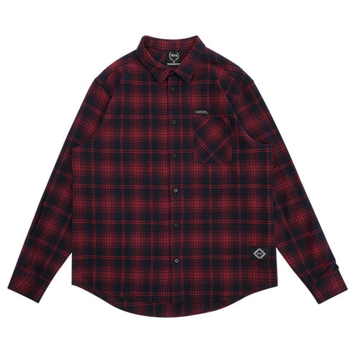 T37F OVERFIT CHECK SHIRTS_RED,DCL스토어,TRY TO TALK (man)