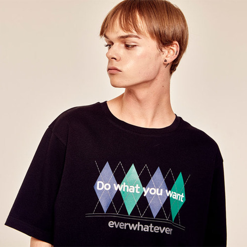 에버왓에버 EV oversize black T-shirts,DCL스토어,EVER WHAT EVER (unisex)