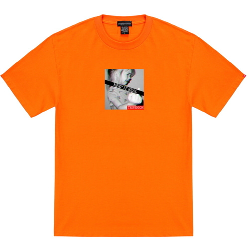 트립션 킵잇리얼2 티셔츠 - 오렌지,DCL스토어,TRIPSHION (Unisex)