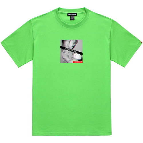 트립션 킵잇리얼2 티셔츠 - 라임,DCL스토어,TRIPSHION (Unisex)