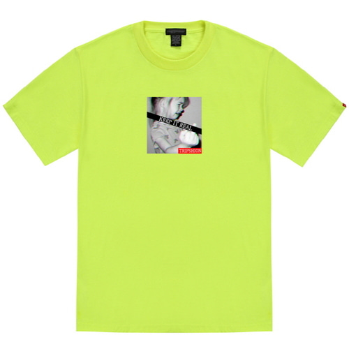 트립션 킵잇리얼2 티셔츠 - 형광,DCL스토어,TRIPSHION (Unisex)