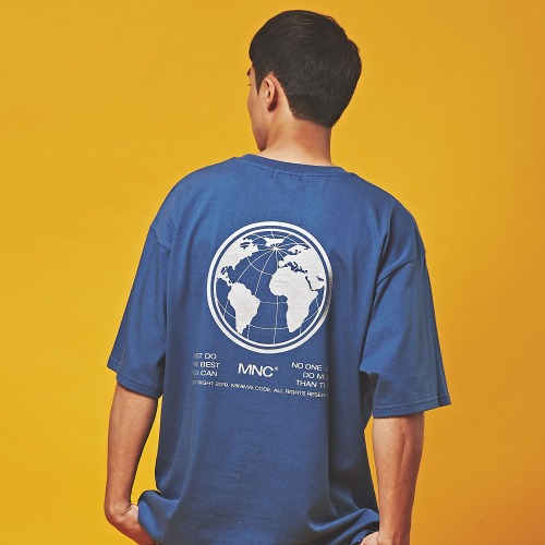 미니멀코드 MNC 실버파우더 인터네셔널 오버핏 반팔 티셔츠(파스텔 블루),DCL스토어,MINIMALCODE(unisex)