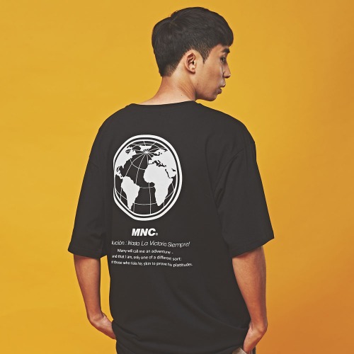 미니멀코드 MNC 인터네셔널 오버핏 반팔 티셔츠(블랙),DCL스토어,MINIMALCODE(unisex)