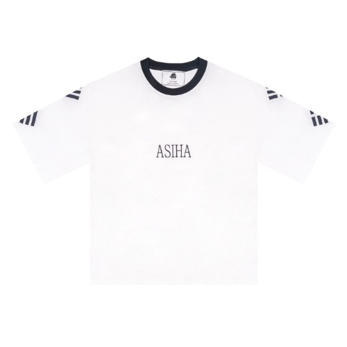 아시하 Geon Gon Gam Yi 1/2 T-shirts White,DCL스토어,ASIHA(unisex)