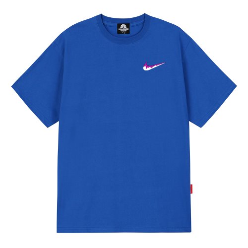 트립션 나이키패러디 PINK SMALL BENDING 티셔츠 (Blue)