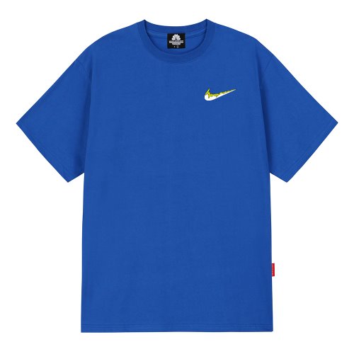 트립션 나이키패러디 YELLOW SMALL BENDING 티셔츠 (Blue)