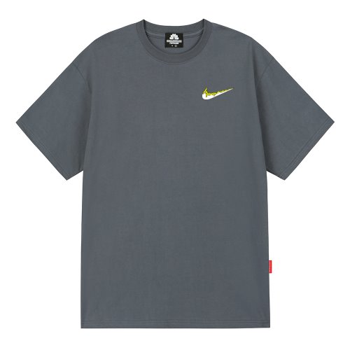 트립션 나이키패러디 YELLOW SMALL BENDING 티셔츠 (Gray)
