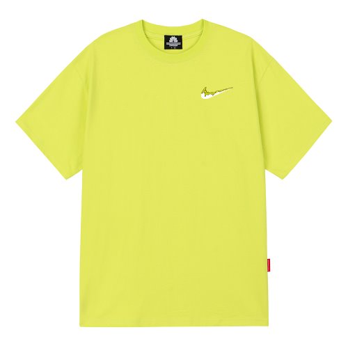 트립션 나이키패러디 YELLOW SMALL BENDING 티셔츠 (Yellow)