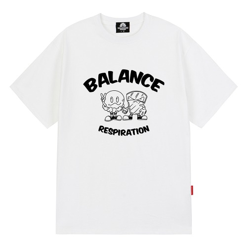 트립션 TWIN BALANCE 티셔츠 (화이트)