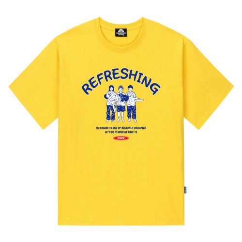 트립션 REFRESHING FRIENDS GRAPHIC 티셔츠(옐로우)