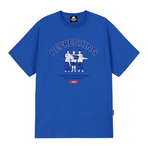 트립션 REFRESHING FRIENDS GRAPHIC 티셔츠(블루)