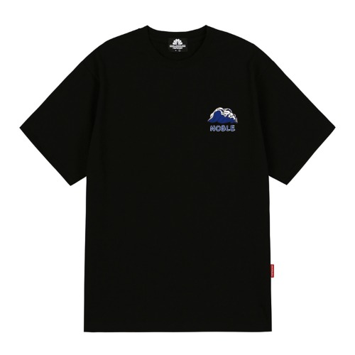 트립션 BLUE WAVE LOGO 티셔츠(블랙)
