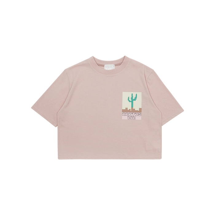 Catus Crop T_pink,DCL스토어,RUHM (Woman)