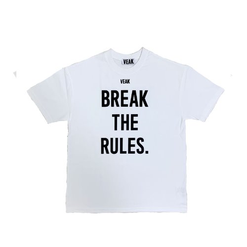 베아크 브레이크 더 룰스 티셔츠(화이트),DCL스토어,VEAK (unisex)