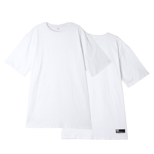 리플라이퍼키 UNISEX 스탠다드 레이어드 롱 티셔츠(White)