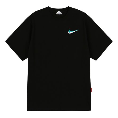 트립션 나이키패러디 SKYBLUE SMALL BENDING 티셔츠 (Black),DCL스토어,TRIPSHION (Unisex)