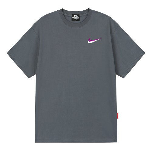 트립션 나이키패러디 PINK SMALL BENDING 티셔츠 (Gray)