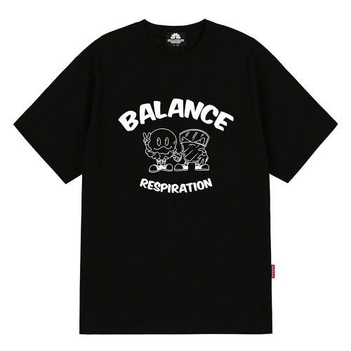 트립션 TWIN BALANCE 티셔츠 (블랙)