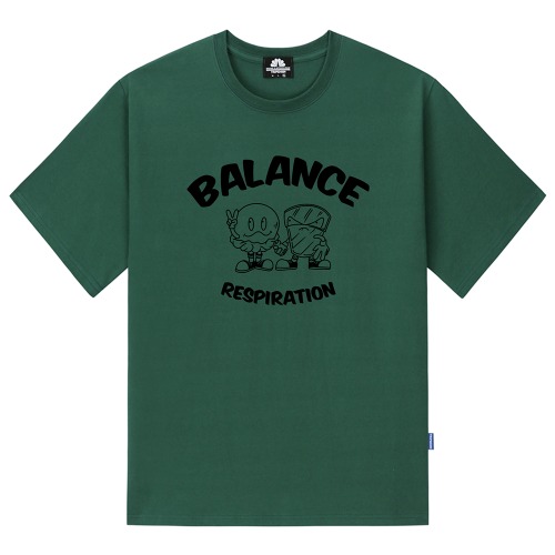 트립션 TWIN BALANCE 티셔츠 (그린)