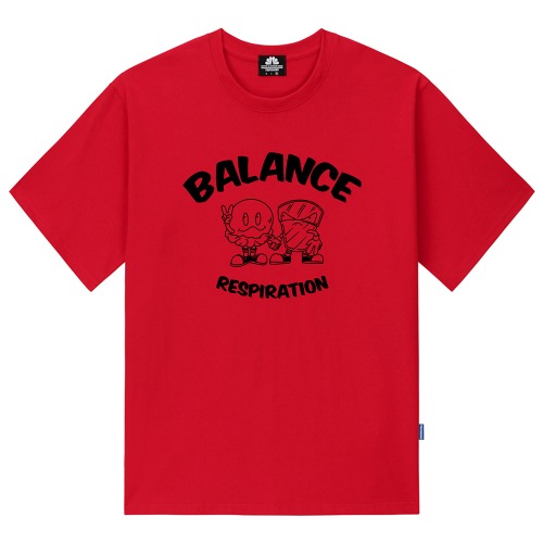트립션 TWIN BALANCE 티셔츠 (레드)
