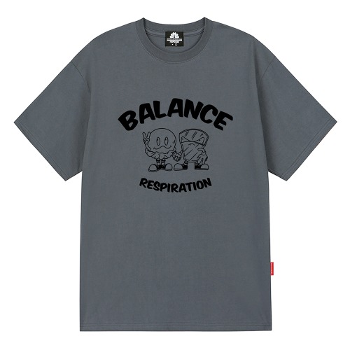트립션 TWIN BALANCE 티셔츠 (그레이)