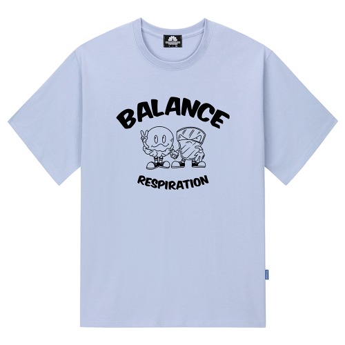 트립션 TWIN BALANCE 티셔츠 (퍼플)